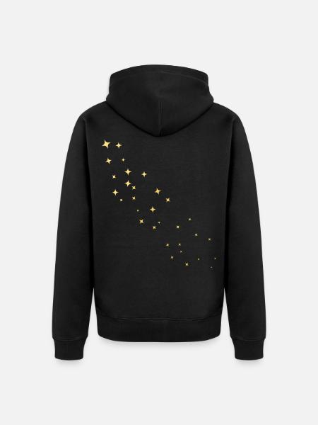 Étoiles d’or - Veste à capuche bio Premium Unisexe - noir