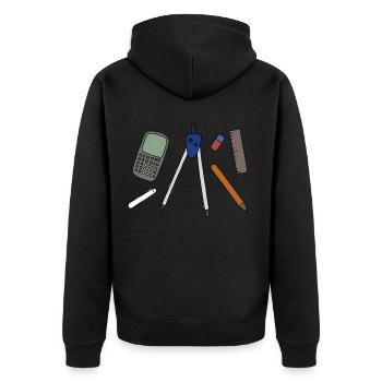 mathématiques - Veste à capuche bio Premium Unisexe - noir - Dos - Nico (187cm)