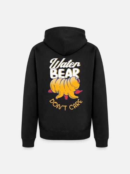 Biologist water bear tardigrade gift - Unisex Premium Organic Zip Hoodie - black