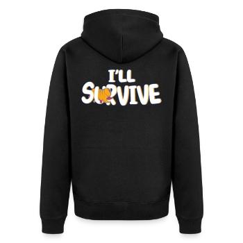 Biologen Mikrobiologen Tardigrade Geschenk - Unisex Premium Bio Zip Hoodie - Schwarz - Hinten - Nico (187cm)