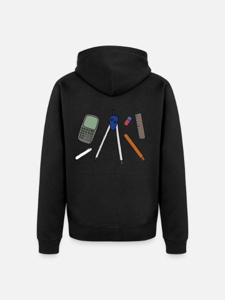 mathematics - Unisex Premium Organic Zip Hoodie - black