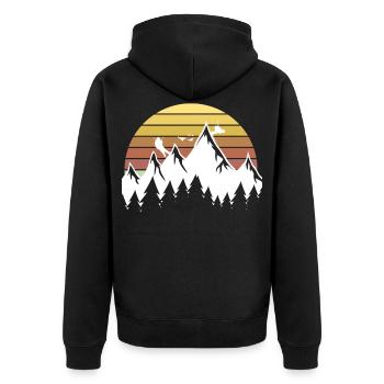 Ski skieurs skieurs - Veste à capuche bio Premium Unisexe - noir - Dos - Nico (187cm)