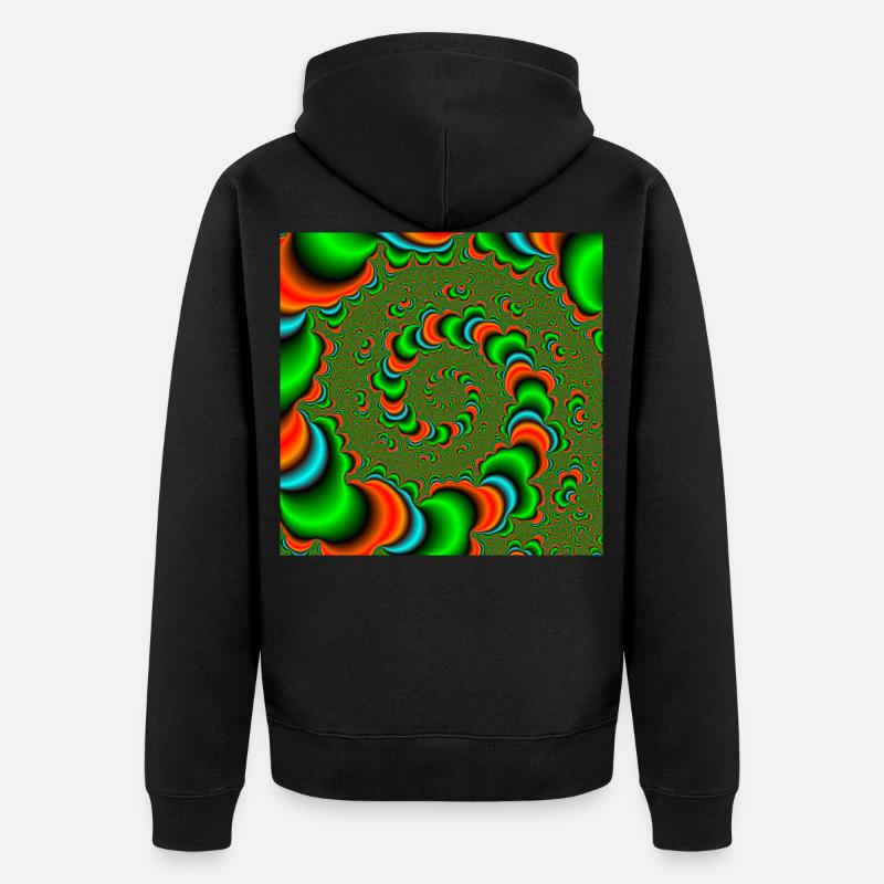 Fractale # 209 - Veste à capuche bio Premium Unisexe - noir