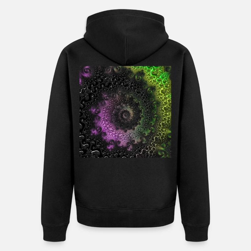 Fractale # 65_2 Quantité de Mandelbrot - Veste à capuche bio Premium Unisexe - noir