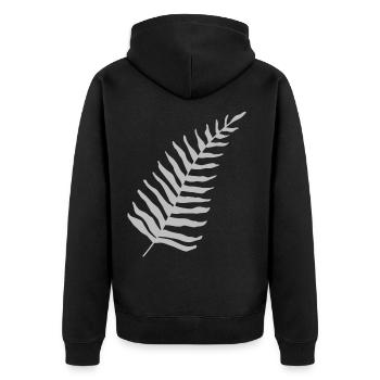 Fern Maori - Veste à capuche bio Premium Unisexe - noir - Dos - Nico (187cm)