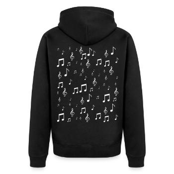 École de musique - Veste à capuche bio Premium Unisexe - noir - Dos - Nico (187cm)