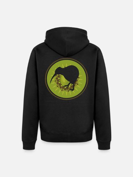 Kiwi bird - Unisex Premium Organic Zip Hoodie - black