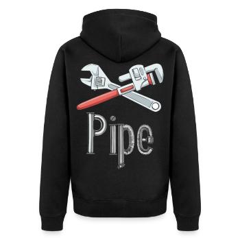 Cadeau d'outil drôle de plombier plombier - Veste à capuche bio Premium Unisexe - noir - Dos - Nico (187cm)