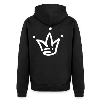 couronne - Veste à capuche bio Premium Unisexe - noir - Dos - Nico (187cm)