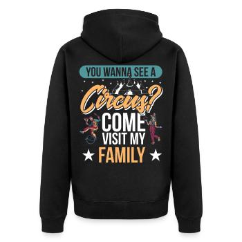 Circus Event Clown Circus Gift - Unisex Premium Organic Zip Hoodie - black - Back - Nico (187cm)