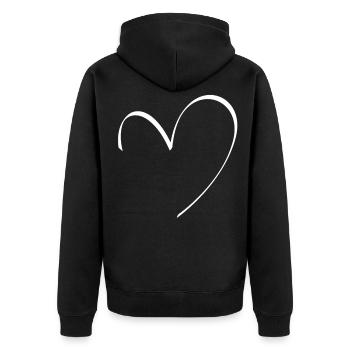 Coeur - Veste à capuche bio Premium Unisexe - noir - Dos - Nico (187cm)