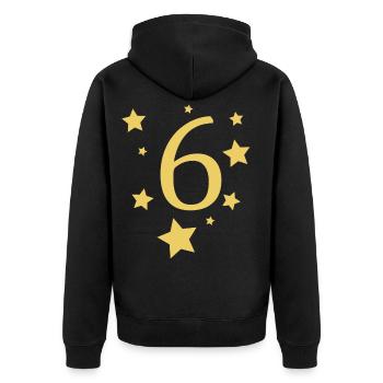 6 ans - Veste à capuche bio Premium Unisexe - noir - Dos - Nico (187cm)