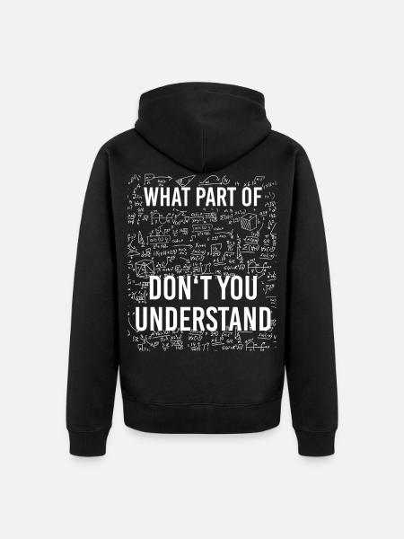 Funny Math Motif - Unisex Premium Organic Zip Hoodie - black