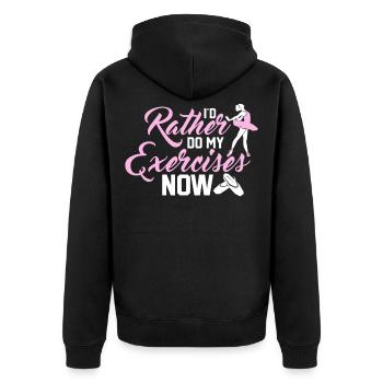 Danseuse Ballerine Ballet - Veste à capuche bio Premium Unisexe - noir - Dos - Nico (187cm)