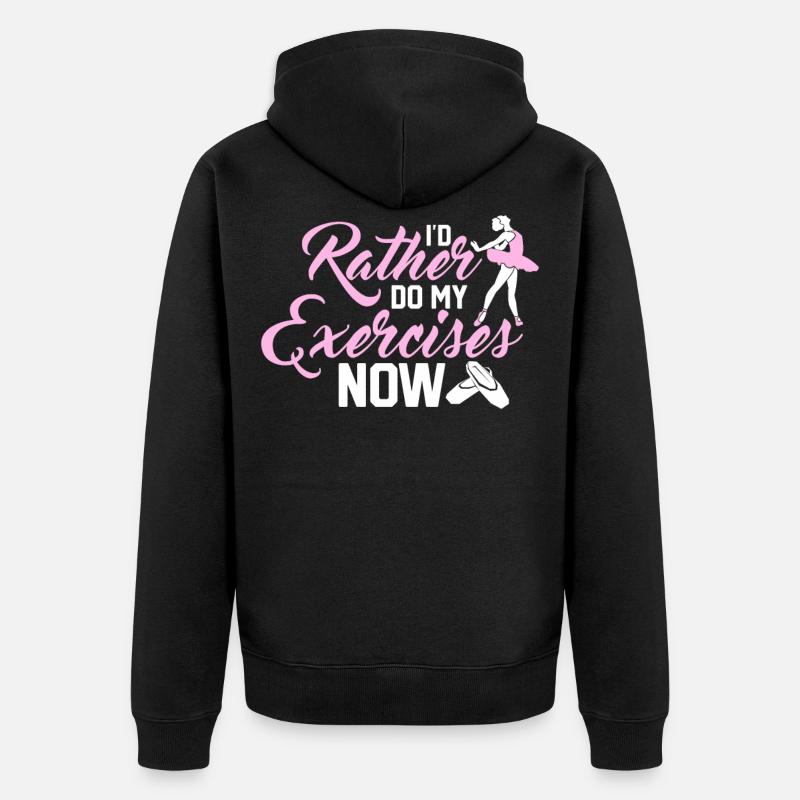Danseuse Ballerine Ballet - Veste à capuche bio Premium Unisexe - noir