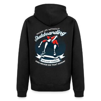 Skateboarder Skaten Skateboard - Veste à capuche bio Premium Unisexe - noir - Dos - Nico (187cm)