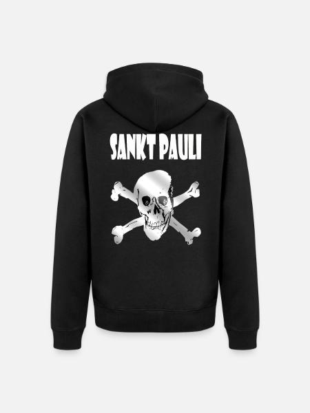 St Pauli Design - Unisex Premium Organic Zip Hoodie - black
