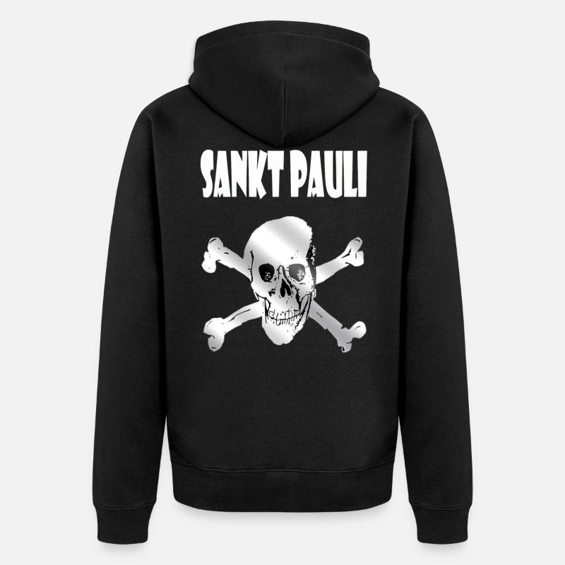 St Pauli Design - Veste à capuche bio Premium Unisexe - noir