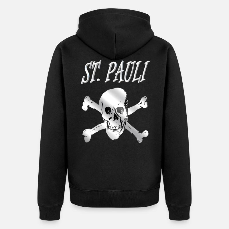 St Pauli Design - Veste à capuche bio Premium Unisexe - noir