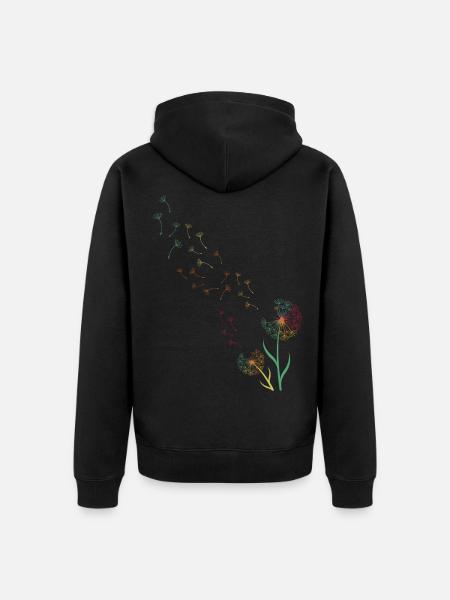 Pissenlit - Veste à capuche bio Premium Unisexe - noir