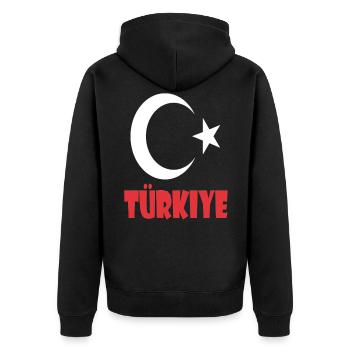 Turquie Design - Veste à capuche bio Premium Unisexe - noir - Dos - Nico (187cm)