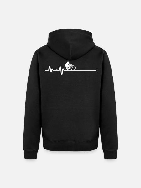 Bicycle Cool motif - Unisex Premium Organic Zip Hoodie - black