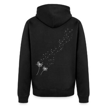 Pissenlit - Veste à capuche bio Premium Unisexe - noir - Dos - Nico (187cm)