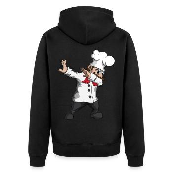 Drôle de chef de Dabbing dansent pizzaiolo chef cuisinier - Veste à capuche bio Premium Unisexe - noir - Dos - Nico (187cm)