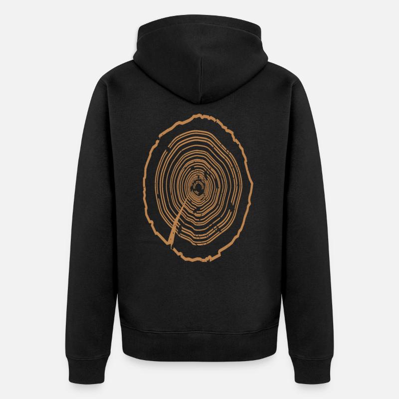 Disque d’arbre - Veste à capuche bio Premium Unisexe - noir