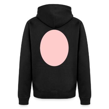 Kreis Pink - Unisex Premium Bio Zip Hoodie - Schwarz - Hinten - Nico (187cm)