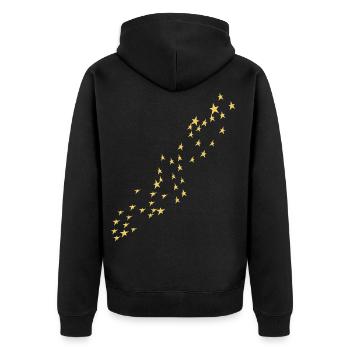Shooting Star Star Stars - Unisex Premium Organic Zip Hoodie - black - Back - Nico (187cm)