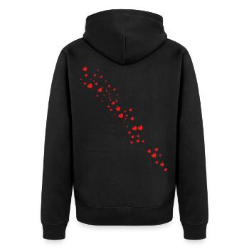 Coeur - Veste à capuche bio Premium Unisexe - noir - Dos - Nico (187cm)