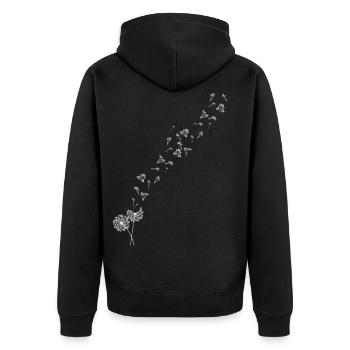 Pissenlit - Veste à capuche bio Premium Unisexe - noir - Dos - Nico (187cm)