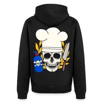 Poison Horror Kitchen Halloween Chef - Unisex Premium Organic Zip Hoodie - black - Back - Nico (187cm)