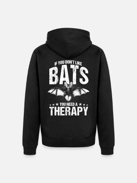 Batbat Bat Bat - Unisex Premium Organic Zip Hoodie - black