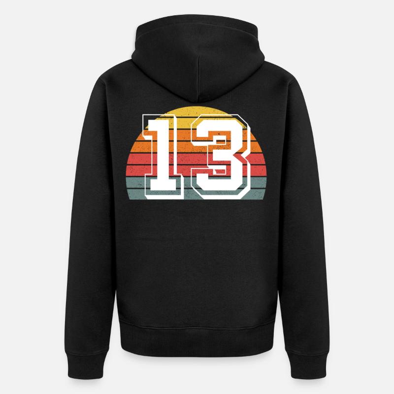 13 - Veste à capuche bio Premium Unisexe - noir