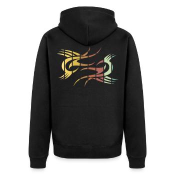 Vintage tribal - Veste à capuche bio Premium Unisexe - noir - Dos - Nico (187cm)