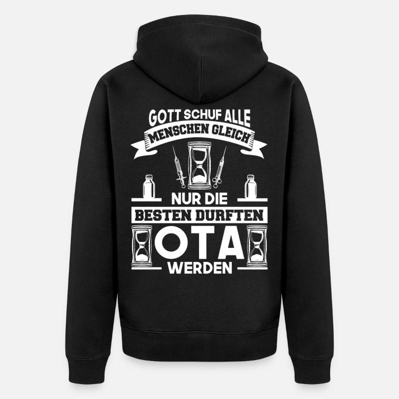 Operationstechnische Assistentin Spruch Geschenk - Unisex Premium Bio Zip Hoodie - Schwarz