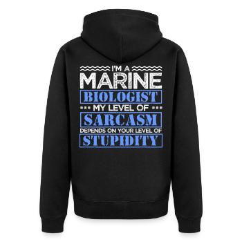 Biologie mer biologie marine cadeau - Veste à capuche bio Premium Unisexe - noir - Dos - Nico (187cm)