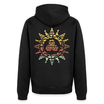 Tattoo Tribal Symbole - Veste à capuche bio Premium Unisexe - noir - Dos - Nico (187cm)