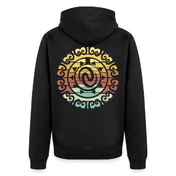 Maori Tattoo Delfin Wal - Veste à capuche bio Premium Unisexe - noir - Dos - Nico (187cm)