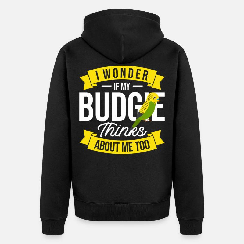 Oiseau perruque perruque cadeau - Veste à capuche bio Premium Unisexe - noir