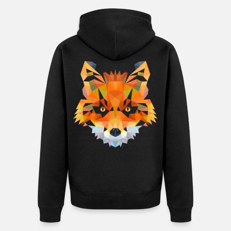 Renard - Veste à capuche bio Premium Unisexe - noir