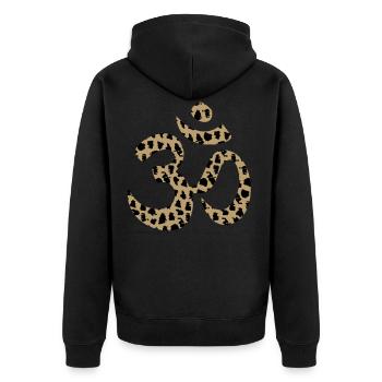Mantra Chakra Yoga - Veste à capuche bio Premium Unisexe - noir - Dos - Nico (187cm)