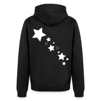 Stars Star Shooting Star - Unisex Premium Organic Zip Hoodie - black - Back - Nico (187cm)
