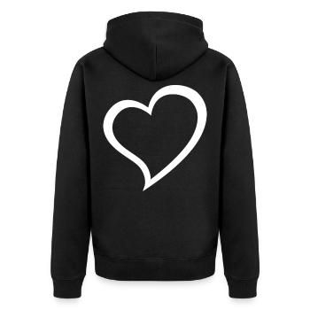 Coeur - Veste à capuche bio Premium Unisexe - noir - Dos - Nico (187cm)