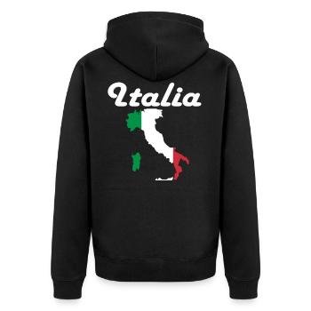 Italie Fans - Veste à capuche bio Premium Unisexe - noir - Dos - Nico (187cm)