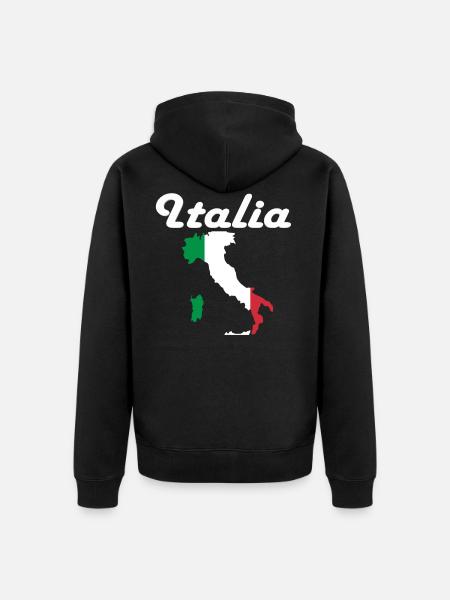 Italien Fans - Unisex Premium Bio Zip Hoodie - Schwarz