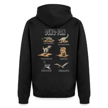 Dino amis dinosaures fans de tyrannosaure motif - Veste à capuche bio Premium Unisexe - noir - Dos - Nico (187cm)