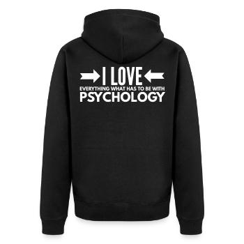 Psychologie - Veste à capuche bio Premium Unisexe - noir - Dos - Nico (187cm)